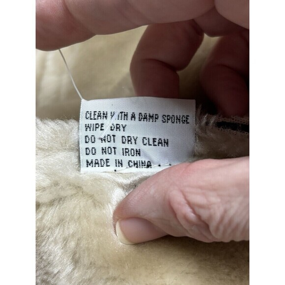 Miletta Faux Leather Coat Jacket Black XL Faux Fur Lining Zip Front Pockets - Picture 8 of 16